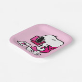 pinda's | VALENTIJNSDAG | Snoopie met Valentijnse  Papieren Bordje (Gebogen)