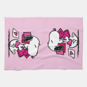 pinda's | VALENTIJNSDAG | Snoopie met Valentijnse Theedoek (Horizontaal)