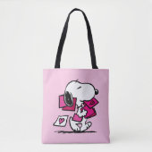 pinda's | VALENTIJNSDAG | Snoopie met Valentijnse  Tote Bag (Voorkant)