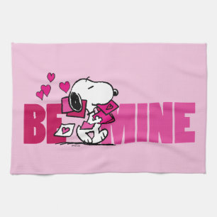 pinda's   VALENTIJNSDAG   Snoopy be Mine Theedoek