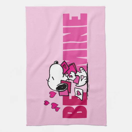 pinda's | VALENTIJNSDAG | Snoopy be Mine Theedoek (Verticaal)