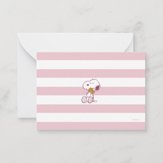 Pinda's | Valentijnsdag | Snoopy Hart Knuffel Notitiekaartje (Achterkant)