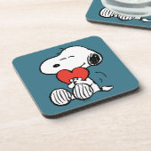 pinda's | VALENTIJNSDAG | Snoopy Heart Hug Bier Onderzetter (Linkerzijde)