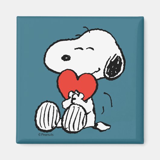 pinda's | VALENTIJNSDAG | Snoopy Heart Hug Magneet (Voorkant)