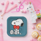 pinda's | VALENTIJNSDAG | Snoopy Heart Hug Papieren Bordje (Feest)