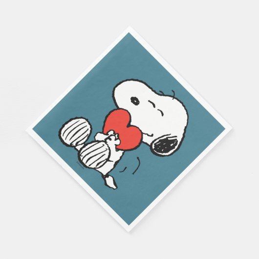 pinda's | VALENTIJNSDAG | Snoopy Heart Hug Servet (Hoek)