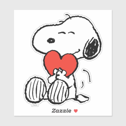 pinda's | VALENTIJNSDAG | Snoopy Heart Hug Sticker (Vel)