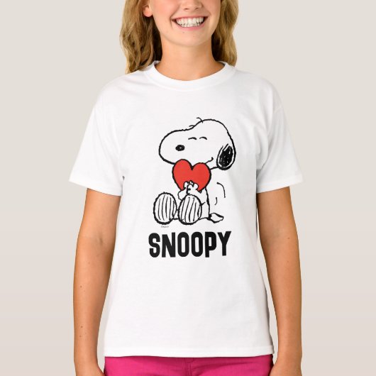 pinda's | VALENTIJNSDAG | Snoopy Heart Hug T-shirt (Voorkant)