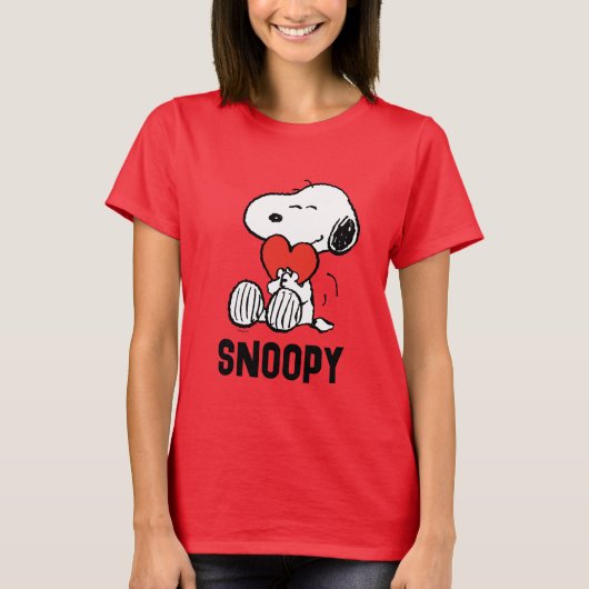 pinda's | VALENTIJNSDAG | Snoopy Heart Hug T-shirt (Voorkant)