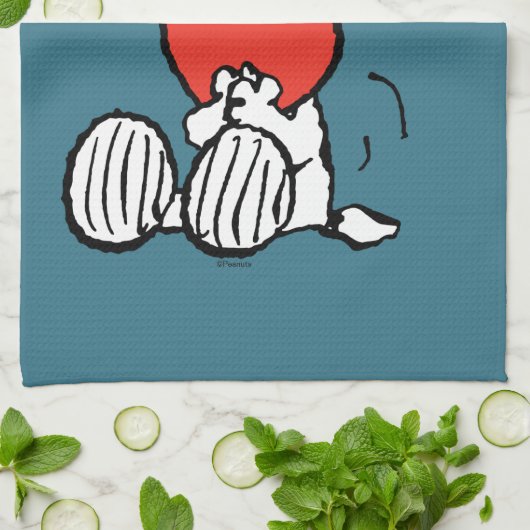 pinda's | VALENTIJNSDAG | Snoopy Heart Hug Theedoek (Gevouwen)