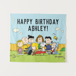 Pinda's   Verjaardag van Charlie Brown en vrienden Wandkleed
