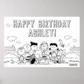 Pinda's Verjaardagsfeestje Kleuren Poster (Voorkant)