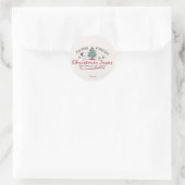 Pinda's | Verse Kerstbomen Ronde Sticker (Tas)