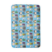 pinda's vrienden op rij badmat (Voorkant Verticaal)