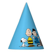 pinda's vrienden op rij feesthoedjes (Links)