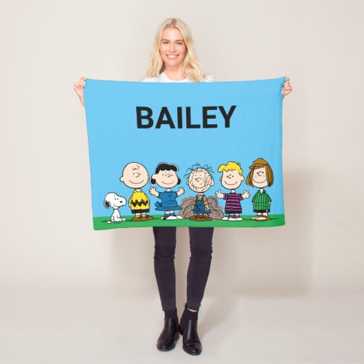 pinda's vrienden op rij fleece deken (In situ)