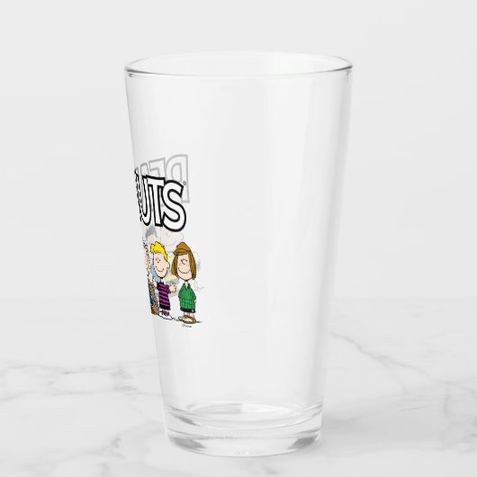 pinda's vrienden op rij glas (Links)