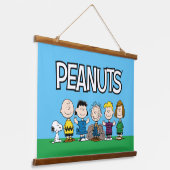 pinda's vrienden op rij hangend wandkleed (Gebogen)