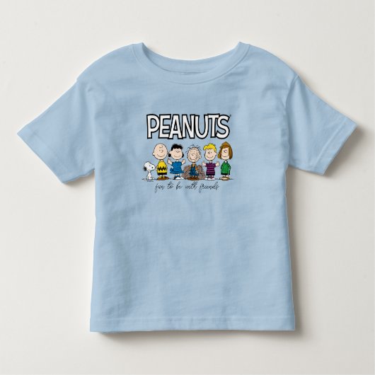 pinda's vrienden op rij kinder shirts (Voorkant)