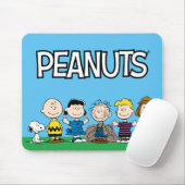 pinda's vrienden op rij muismat (Met muis)