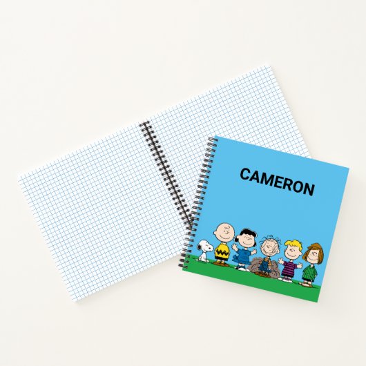 pinda's vrienden op rij notitieboek (Binnen)