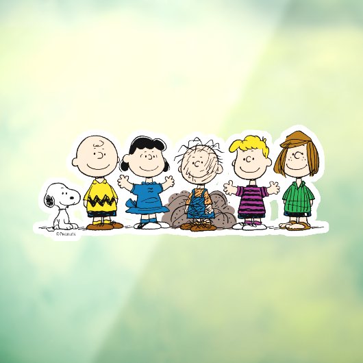 pinda's vrienden op rij raamsticker (Vel 3)