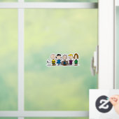 pinda's vrienden op rij raamsticker (Huis)