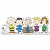 pinda's vrienden op rij sticker (Voorkant)