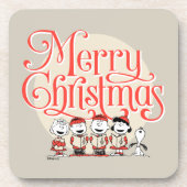 pinda's | Vroegere kerstfeestdag Bier Onderzetter (Voorkant)