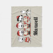 pinda's | Vrolijk kerstfeest | Jouw namen toevoege Fleece Deken (Voorkant)