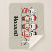 pinda's | Vrolijk kerstfeest | Jouw namen toevoege Sherpa Deken (Voorkant)