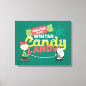 pinda's | Wandelen in een winterse Snoep! Canvas Afdruk (Voorkant)