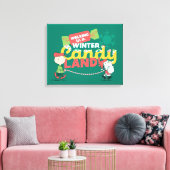 pinda's | Wandelen in een winterse Snoep! Canvas Afdruk (Insitu (Woonkamer))