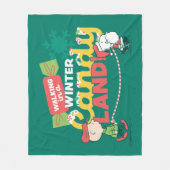 pinda's | Wandelen in een winterse Snoep! Fleece Deken (Voorkant)