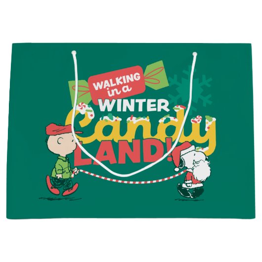 pinda's | Wandelen in een winterse Snoep! Groot Cadeauzakje (Voorkant)