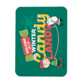 pinda's | Wandelen in een winterse Snoep! Magneet (Verticaal)