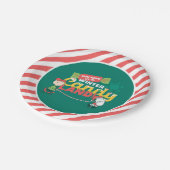 pinda's | Wandelen in een winterse Snoep! Papieren Bordje (Gekanteld)