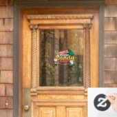 pinda's | Wandelen in een winterse Snoep! Raamsticker (Huis Deur)