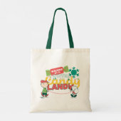 pinda's | Wandelen in een winterse Snoep! Tote Bag (Achterkant)