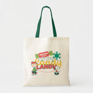 pinda's   Wandelen in een winterse Snoep! Tote Bag