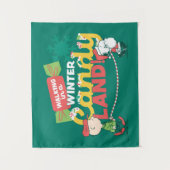 pinda's | Wandelen in een winterse Snoep! Wandkleed (Voorkant)