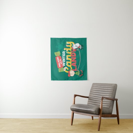 pinda's | Wandelen in een winterse Snoep! Wandkleed (In situ)