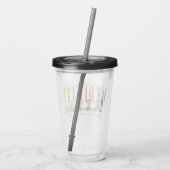 Pinda's We Did It Afstuderen Grappige Quote Snoopy Acryl Drinkbeker (Achterkant)