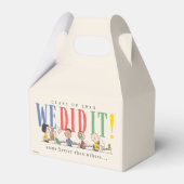 Pinda's We Did It Afstuderen Grappige Quote Snoopy Bedankdoosjes (Achterkant)