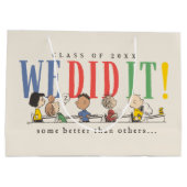 Pinda's We Did It Afstuderen Grappige Quote Snoopy Groot Cadeauzakje (Achterkant)