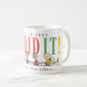 Pinda's We Did It Afstuderen Grappige Quote Snoopy Koffiemok (Voorkant rechts)