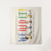 Pinda's We Did It Afstuderen Grappige Quote Snoopy Wandkleed (Voorkant)