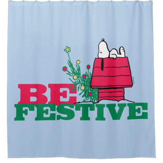 pinda's | Wees feestelijk Douchegordijn (Voorkant)