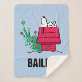 pinda's | Wees feestelijk | Jouw namen toevoegen Sherpa Deken (Voorkant)