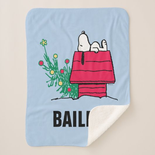 pinda's | Wees feestelijk | Jouw namen toevoegen Sherpa Deken (Voorkant)